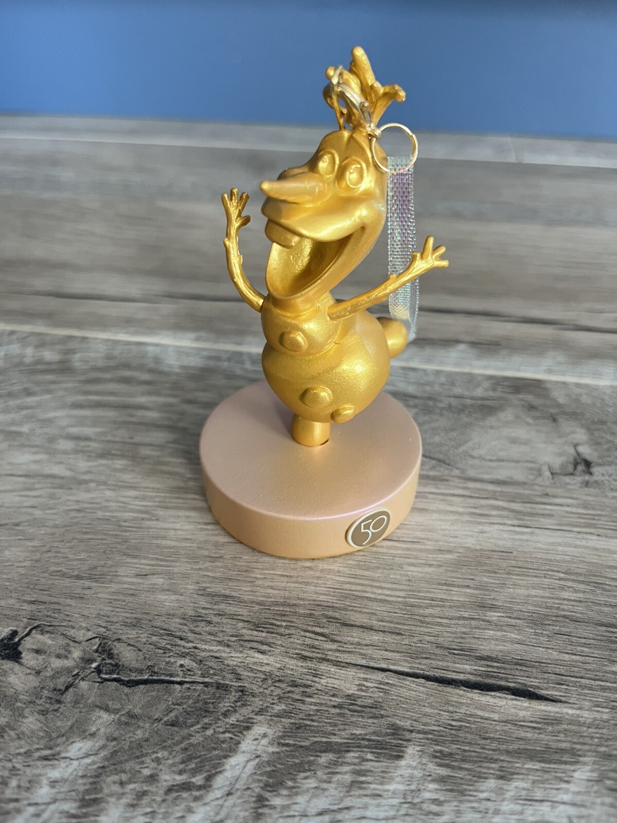 Disney World 50th Anniversary Fab 50 Gold Ornament Set Epcot NEW Frozon ...