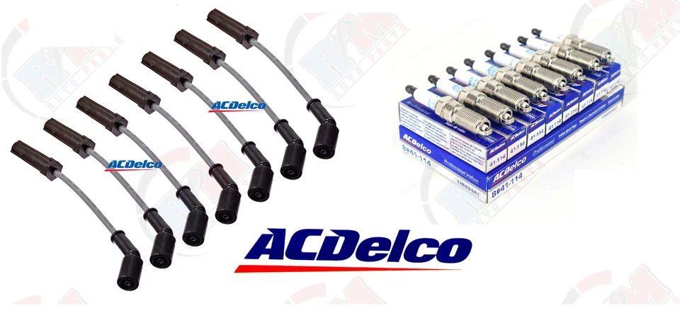 Kit de juego de bujías y cables ACDELCO para Chevrolet Silverado GMC 1500 V8 2014-2018 Foto 2 de 2