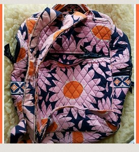 vera bradley orange backpack