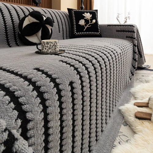 Vintage Luxus Sofa Handtuch Matte Plüsch Rutschfest All Inclusive Eck Sitzbezug - Bild 2 von 30