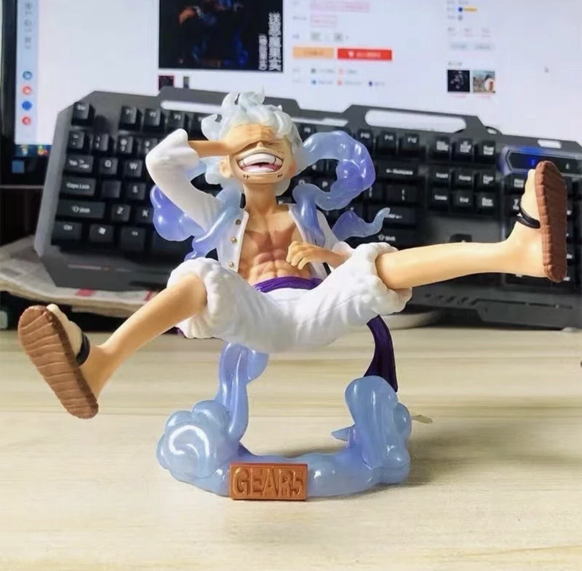 One piece Figurine Luffy Gear 5 17 Cm nouveau power up Collection Manga