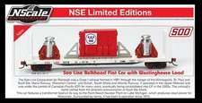 N SCALE ENTHUSIAST (N) SP. RUN MICRO-TRAINS SOO LINE BULLKHEAD FLAT WITH LOAD