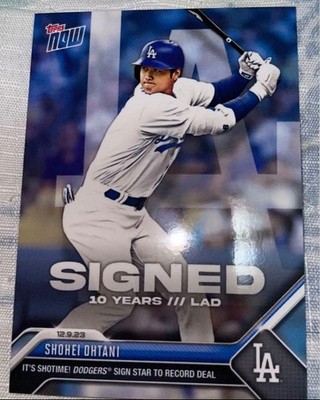 Topps Shohei Otani Now Dodgers Transfer Commemorative Card 10 Contract