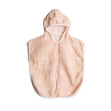 100 Cotton Muslin Baby Bath Poncho - Soft  Absorbent Hooded Towel