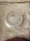 VTG Anchor Hocking Round Clear Cut Glass Butter/Cheese Dish Server with Lid!