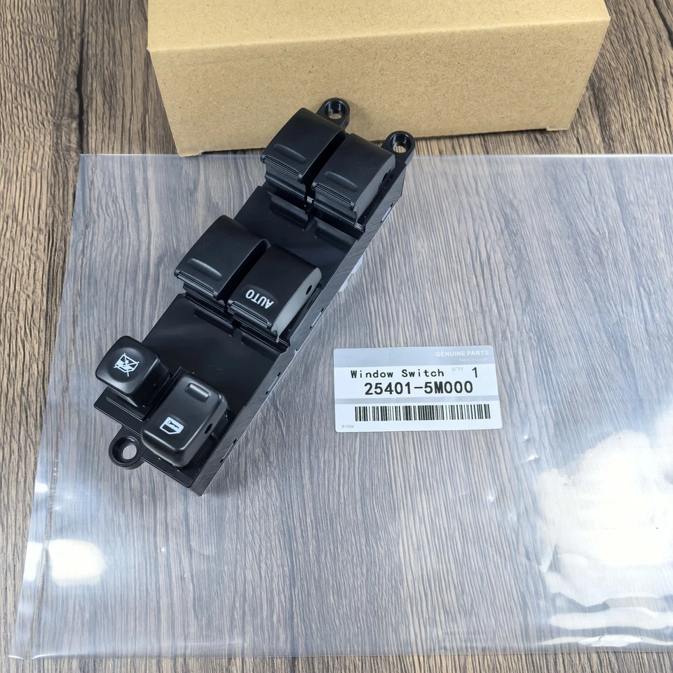 Interruptor de ventana eléctrica principal delantero izquierdo del lado del conductor OEM para Nissan Sentra 2000-06 Foto 3 de 3