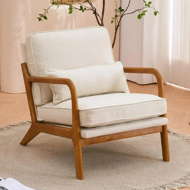 FCH LRC-17DF UBesGoo Modern Arm Linen Fabric Upholstered Comfy Reading Accent 22290₽