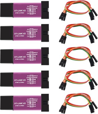 ST-Link V2 Emulator STM8 STM32 Programmer Downloader Unit 5 PCS Random Color