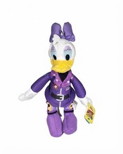 Disney DAISY DUCK Purple Roadster Racer Race Car Driver Plush Stuffed Toy 10"NWT