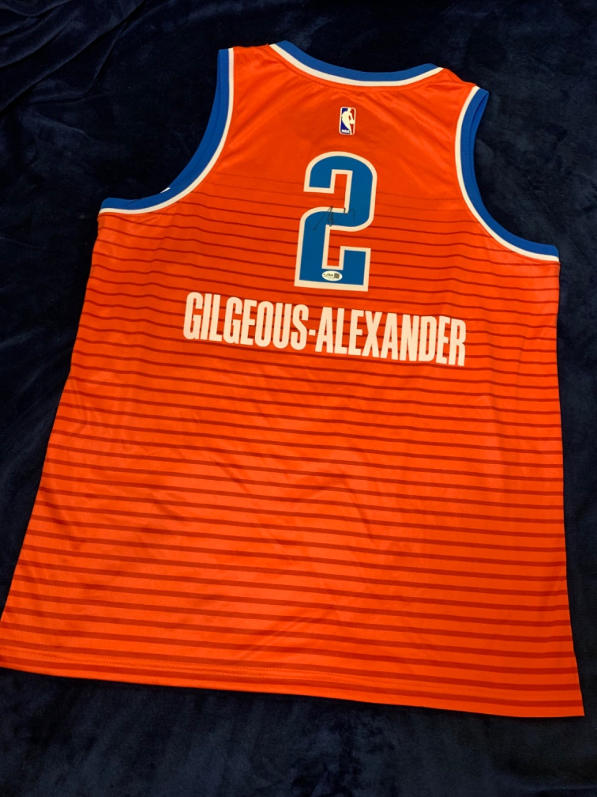 Shai Gilgeous Alexander Autographed Signed Oklahoma City Thunder Nike authentic Jersey JSA certified COA A 