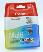 Canon CLI-526 C M Y Multipack Druckerpatronen Original Neu