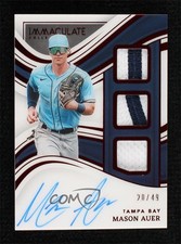 2023 Panini Immaculate Red 20/49 Mason Auer #PTS-MA Auto 14jr