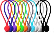 Magnetic Cable Management Organizer 12 Pack Reusable Cable Ties Cord Holder