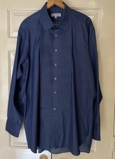 Turnbull & Asser Tuxedo Denim Cashmere Blend Shirt 17.5/44