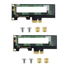 2Pcs PCIe to M.2 Adapter Card For Motherboards With PCI-EX1/X4/X8/X16 Card Slot