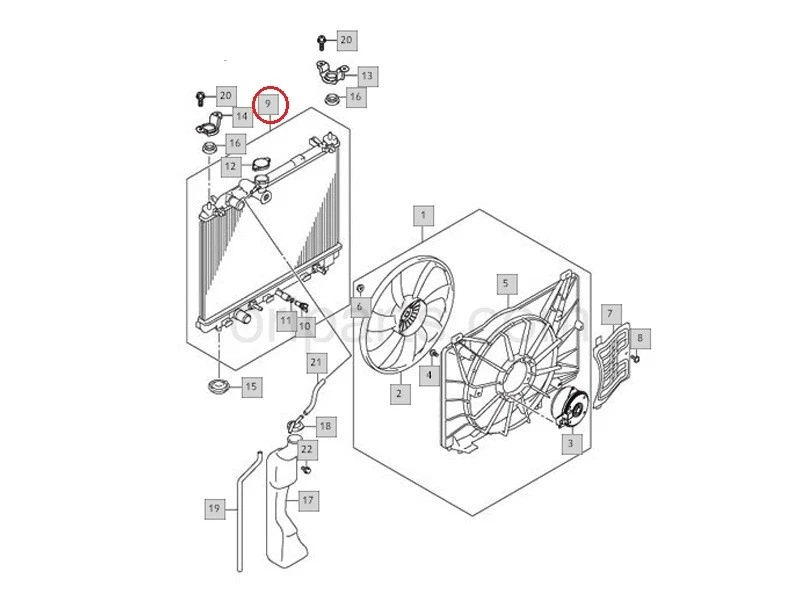 Genuine Coolant Radiator for Suzuki Baleno 1.2L 2015-2022 Petrol Gasoline - Image 2 of 4