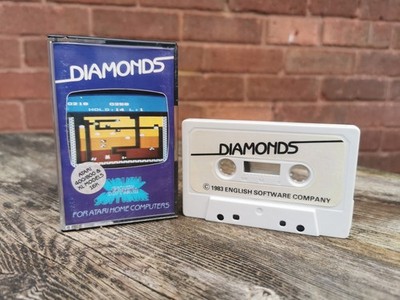 Diamonds Atari 400 800 XL XE Spielkassette Boxed Retro Gaming Sammlerstück Selten