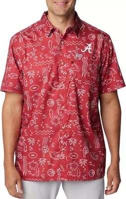 Columbia Alabama Crimson Tide Crimson Super Slack Button Down Shirt SZ: 2XL  XXL