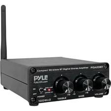 Pyle PDA20BT - 2x100W Multi-Channel Stereo Receiver RCA L/R 200 Watt Dolby