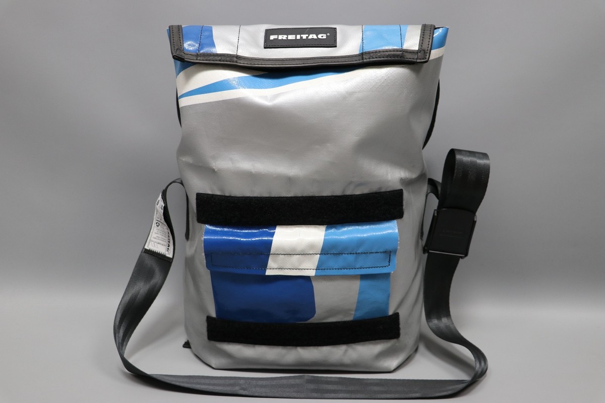 FREITAG F14 DEXTER Siver/Blue Used PVC Crossbody MESSENGER Classic