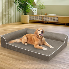 Orthopedic Dog Bed, Dog Cat Memory Foam Anxiety Pet Sofa Bed for Medium Large Do