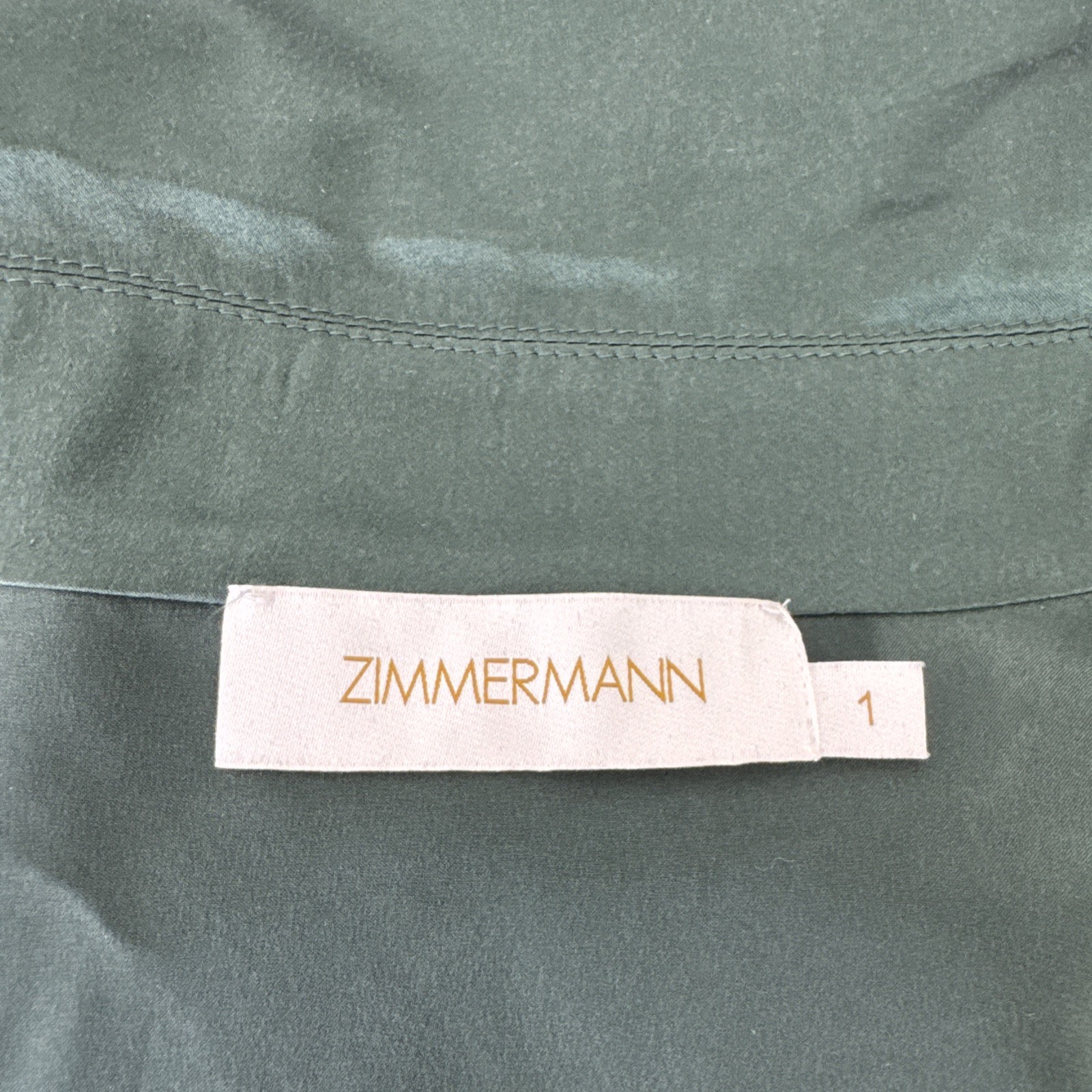 ZIMMERMANN Silk Wrap Front Mini Dress Green sz 1 / Medium