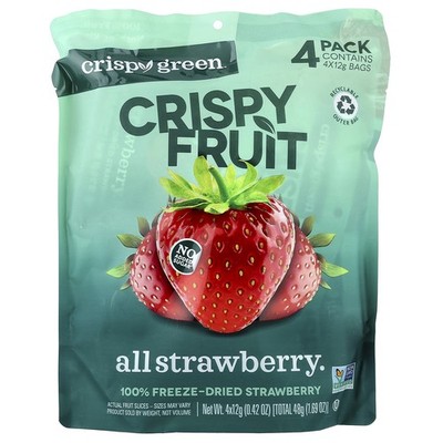 Crispy Fruit, All Strawberry, 4 Pack, 0.42 oz (12 g) Each