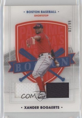 2021 Chronicles America's Pastime Dual Swatches Blue 2/99 Xander Bogaerts 2t9