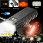5000000 LUMEN Super Bright LED Bike Front Light Usb Charging Head&Tail Light Kit