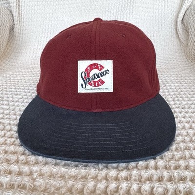 Columbia Fleece Bugaboo Hat Burgundy Red One Size Adjustable Cap Outdoor Retro