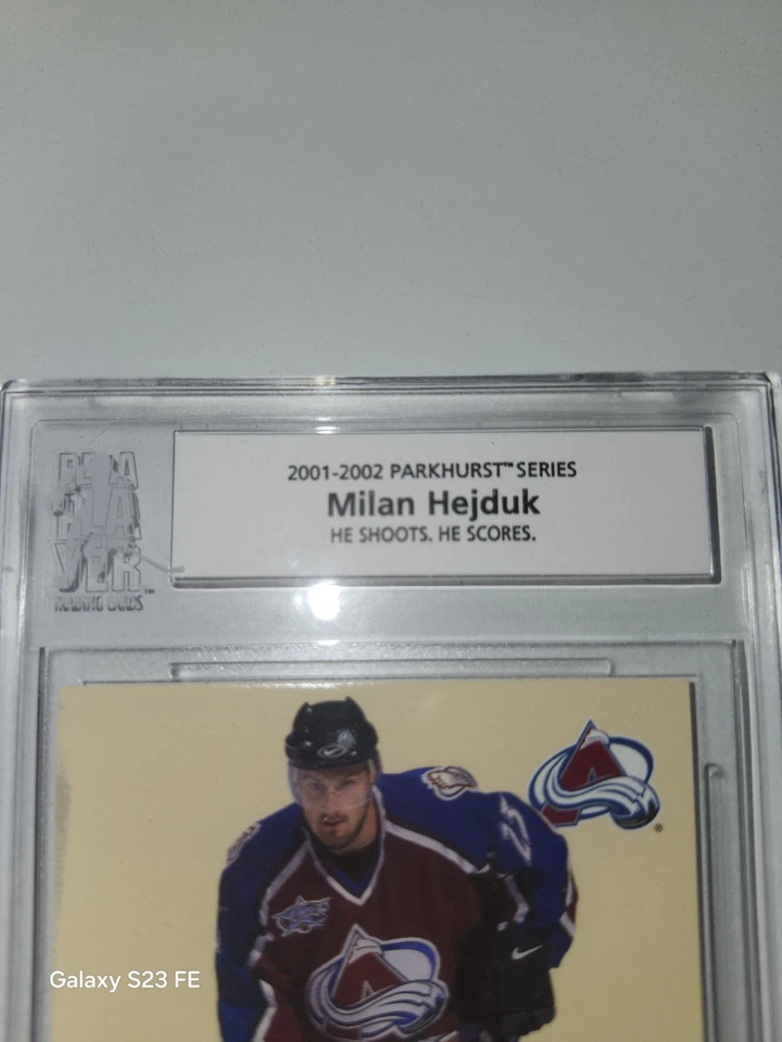 2001-02 in the Game Parkhurst Milan Hejduk He Shoots He Scores Redemption #4/20 - Image 3 of 4