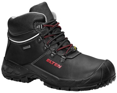 ELTEN Sicherheitsschuhe Renzo GTX Mid ESD S3 CI Damen Herren Leder 46 Schwarz