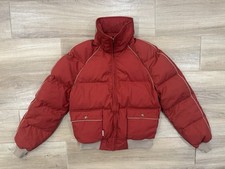 Vintage Trailwise Berkeley Men's Down Jacket MEDIUM SHORT Length Orange 80s Ski