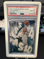 2020 Luka Doncic Donruss Optic Splash! PSA 10 Gem Mint #15 Mavericks With Guard
