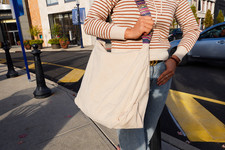 CREAM Corduroy Crossbody Bag, Large Slouchy T...