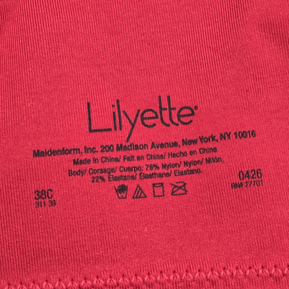 Sujetador Lilyette para mujer 38C camiseta roja con aros correa ajustable Foto 3 de 4