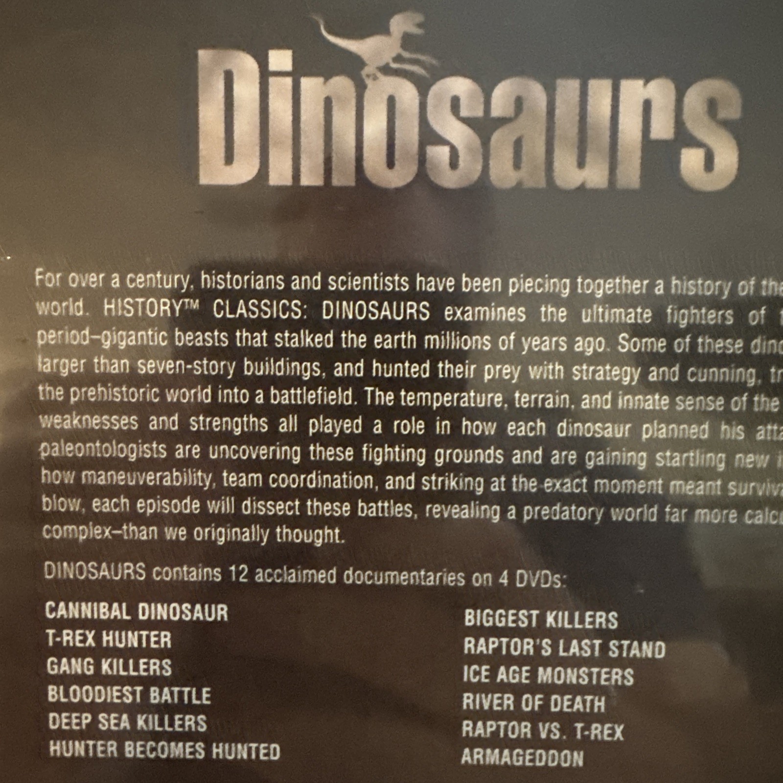 History Classics: Dinosaurs 4 DVDs 12 Documentaries New Sealed Christmas Gift