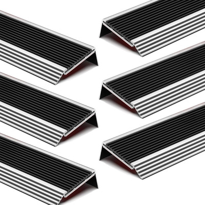 Aluminum Non-Slip Stair Edge Protectors - 6PCS Easy Install 35.4 Inch