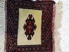 Vintage 12x12 Baluchi Tribal Hand-Knotted Wool Rug - Salesman Sample / Bag Face — photo 4