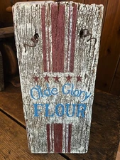 12"x5" Rustic/Antique Style Olde Glory Flour Sign Handmade 