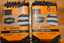 18” SWOPT Microfiber Dust Mop Refill (PACK of 2) - Wood Floor Cleaning Pads