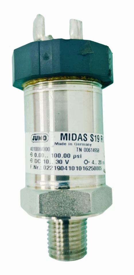 JUMO MIDAS S19 R 0..100 PSI Pressure Transducer Sensor 4..20mA 10..30VDC ✅ - Image 3 of 4