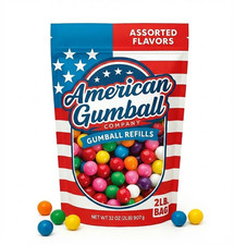 Refill Gumballs 2 Pound Bag - .59 Inch Small Gumballs for 1/2" Gumball Machine,