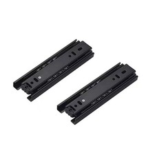 4 inch 6 inch 8 inch Silent Drawer Slides Ball Bearing Three Fold Black