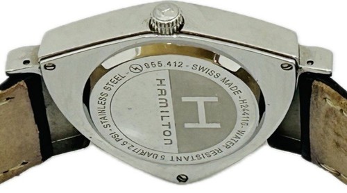 Hamilton Ventura H244110 Quartz Black Dial 32.5mm Unisex Watch Excellent A3922 - Picture 6 of 12