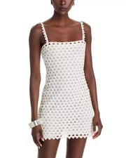 Love Shack Fancy Camara Heart Lace Mini Dress MSRP $495