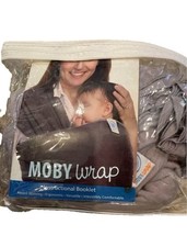 Moby Wrap Original Baby Carrier Infant Sling Gray Stretch Cotton One Sz 8-35 lbs
