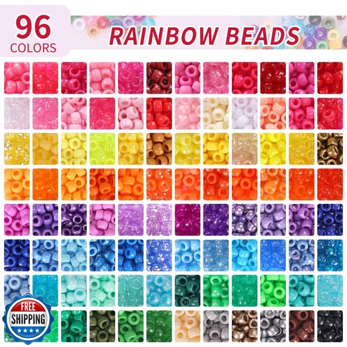 QUEFE 96 Farben 3000 Stck. Pony Perlen Armband Herstellung Kit Freundschaft - Bild 3 von 5
