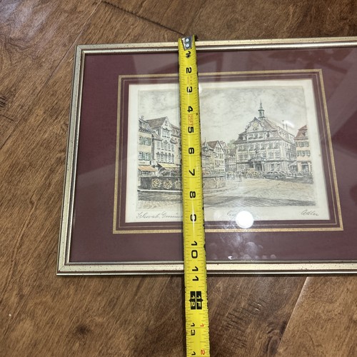 Original Rad. Colored Etching Adler Vintage Germany Paper Warped - Picture 16 of 16