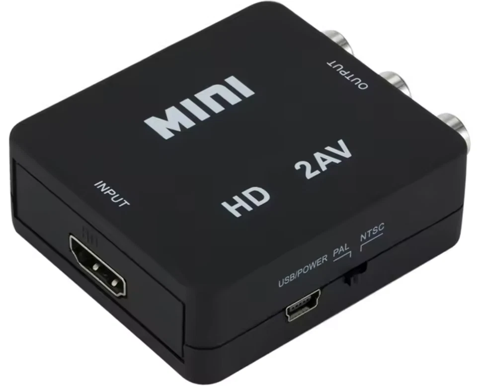 NEU! HDMI zu RCA AV Adapter Video Audio Konverter Full HD 1080P PAL/NTSC - Bild 2 von 4